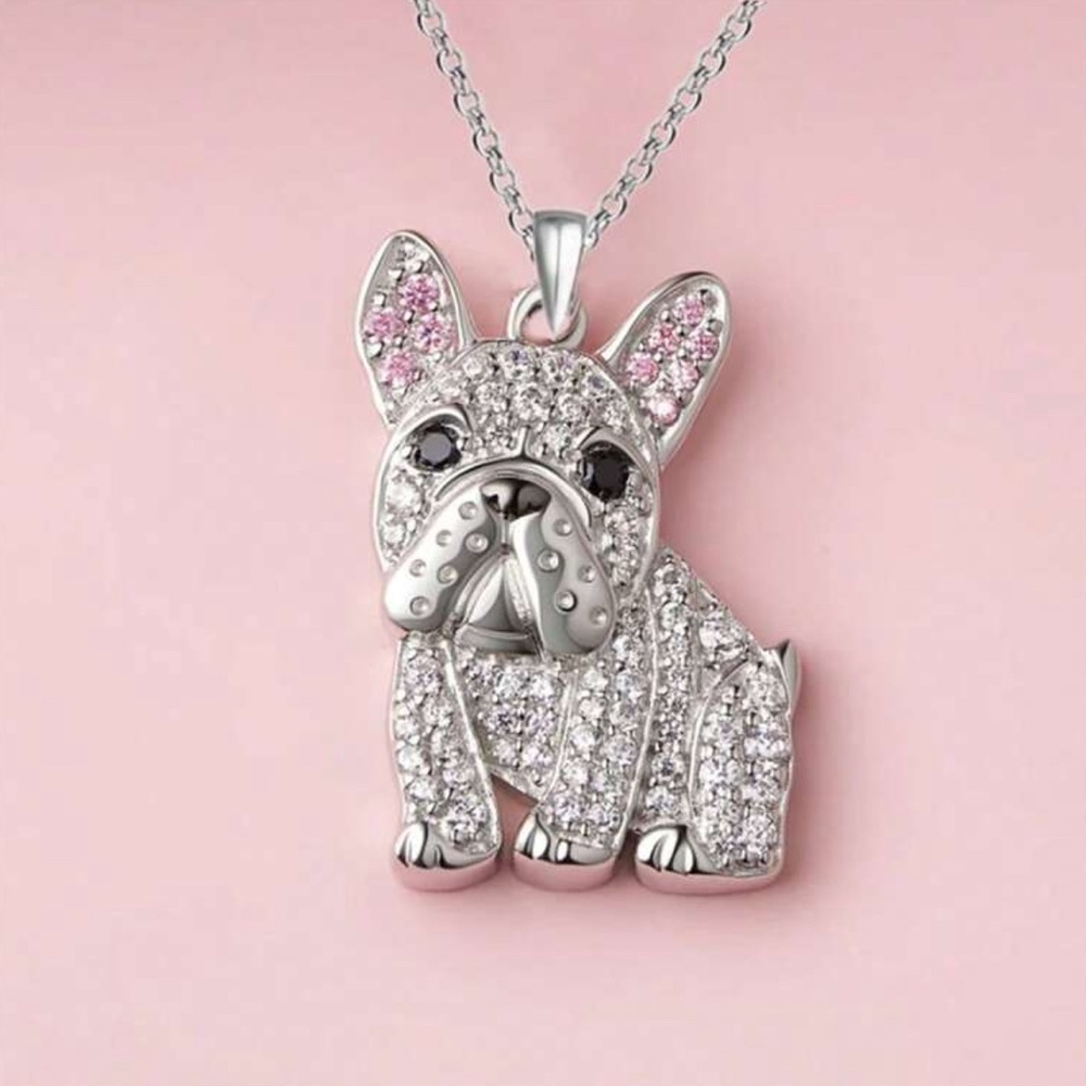 Silver French Bulldog Necklace